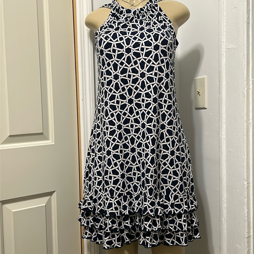 MSK  RUFFLES DRESS WITH GLITTER